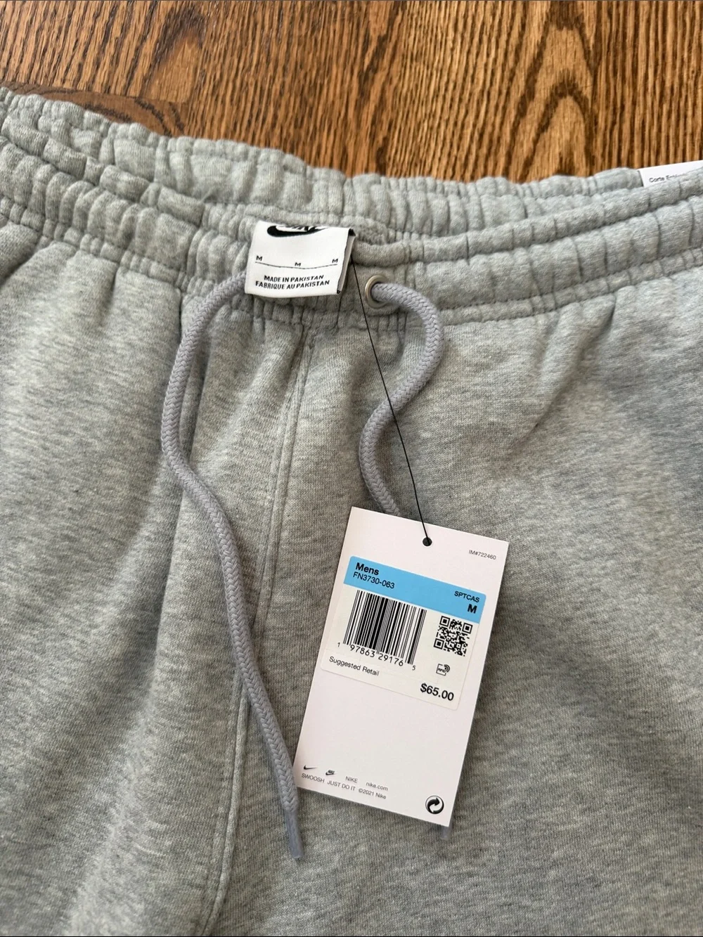 Nike Light Gray Men's Fleece Joggers